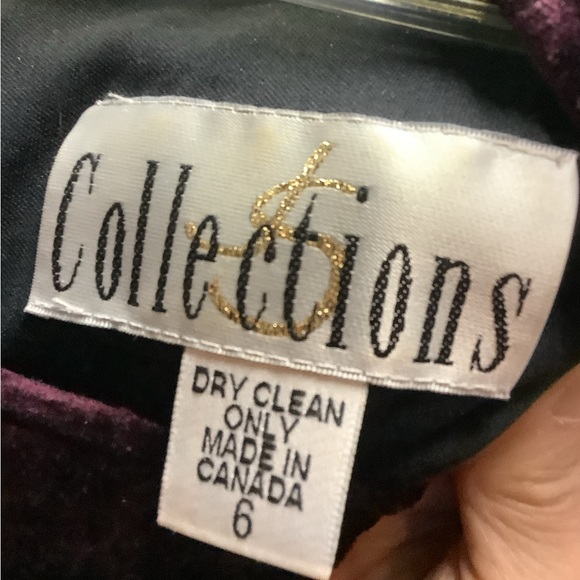 EUC Plum burgundy velvet satin gown - Picture 2 of 6